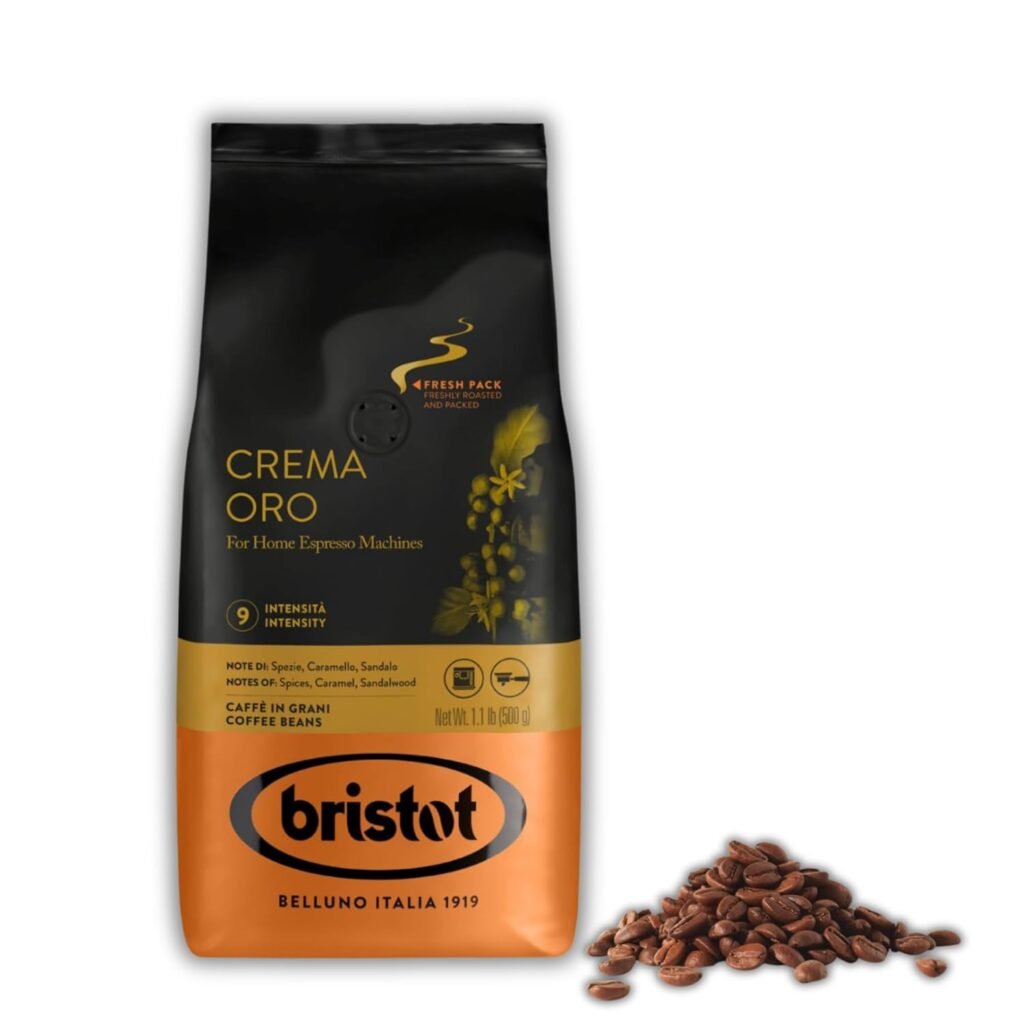 Bristot Crema Oro Whole Bean Coffee review – authentic Italian product, made in Italy