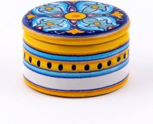 Fima Deruta Ceramic Keepsake Box - Handmade Italian Pottery, Made in Italy
