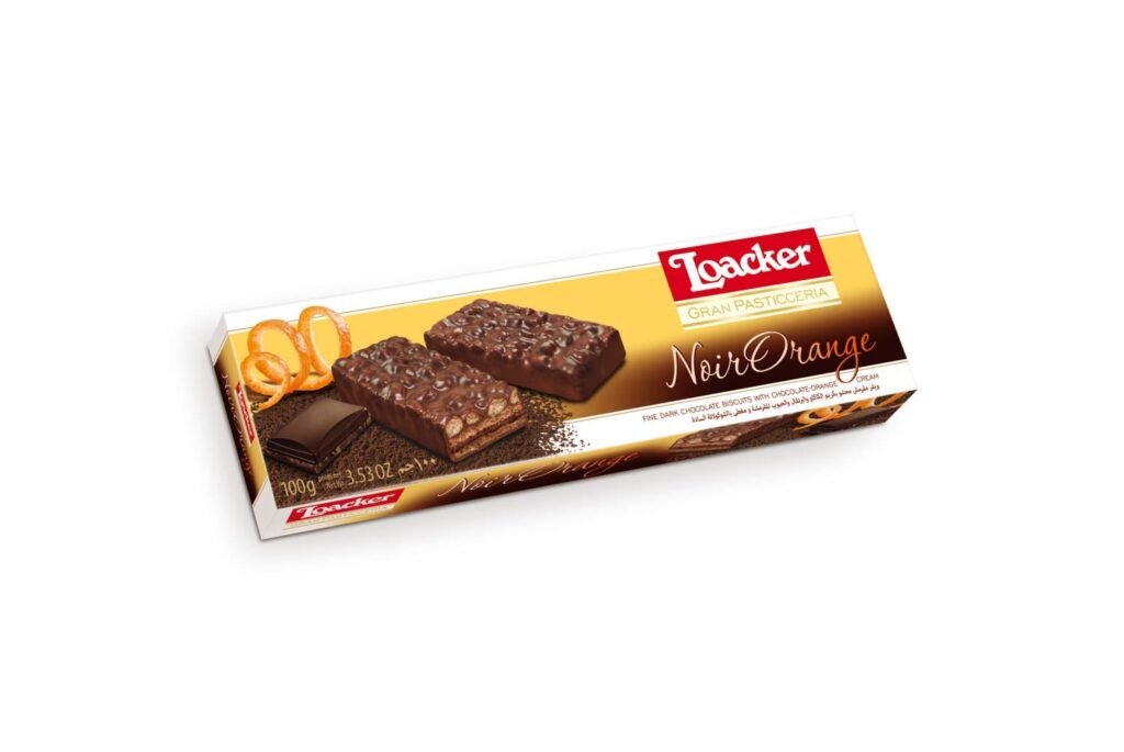 Loacker Patisserie Noir Orange Wafers review – authentic Italian product, made in Italy