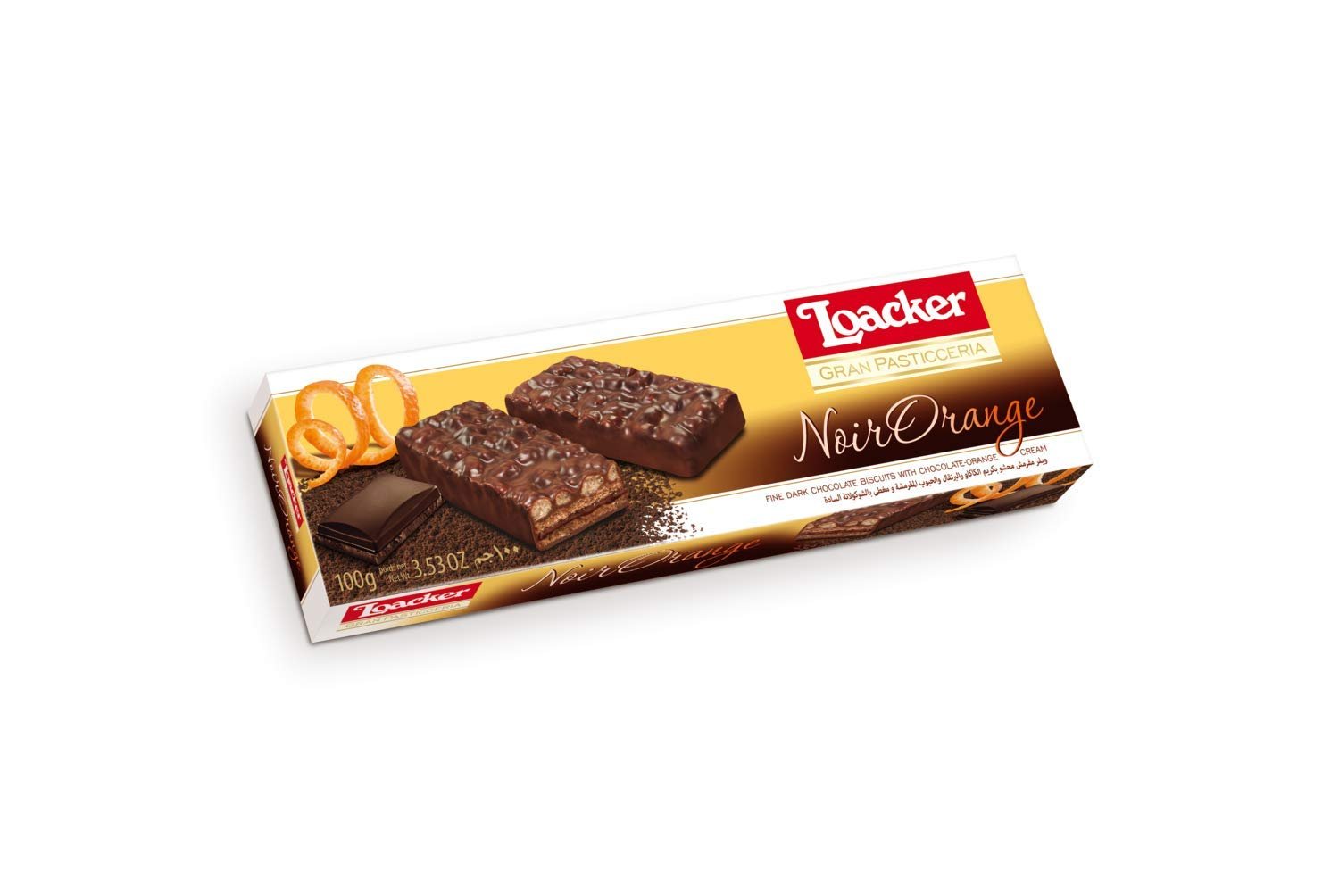 Loacker Patisserie Noir Orange Wafers