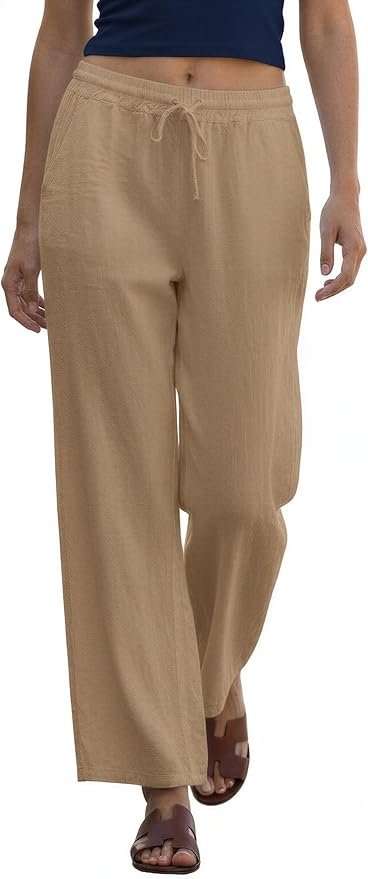 Women's 100% Linen Pants, Made in Italy
