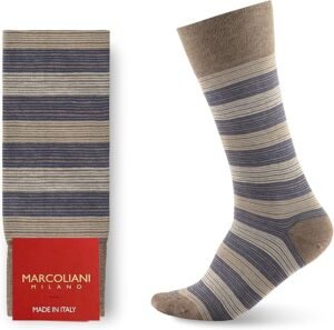 Marcoliani Milano Made in Italy Mens Dress Socks, Essence of Cotton