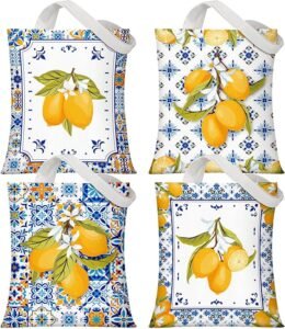 Paterr Amalfi Lemon Tote Bags — 4 Pack